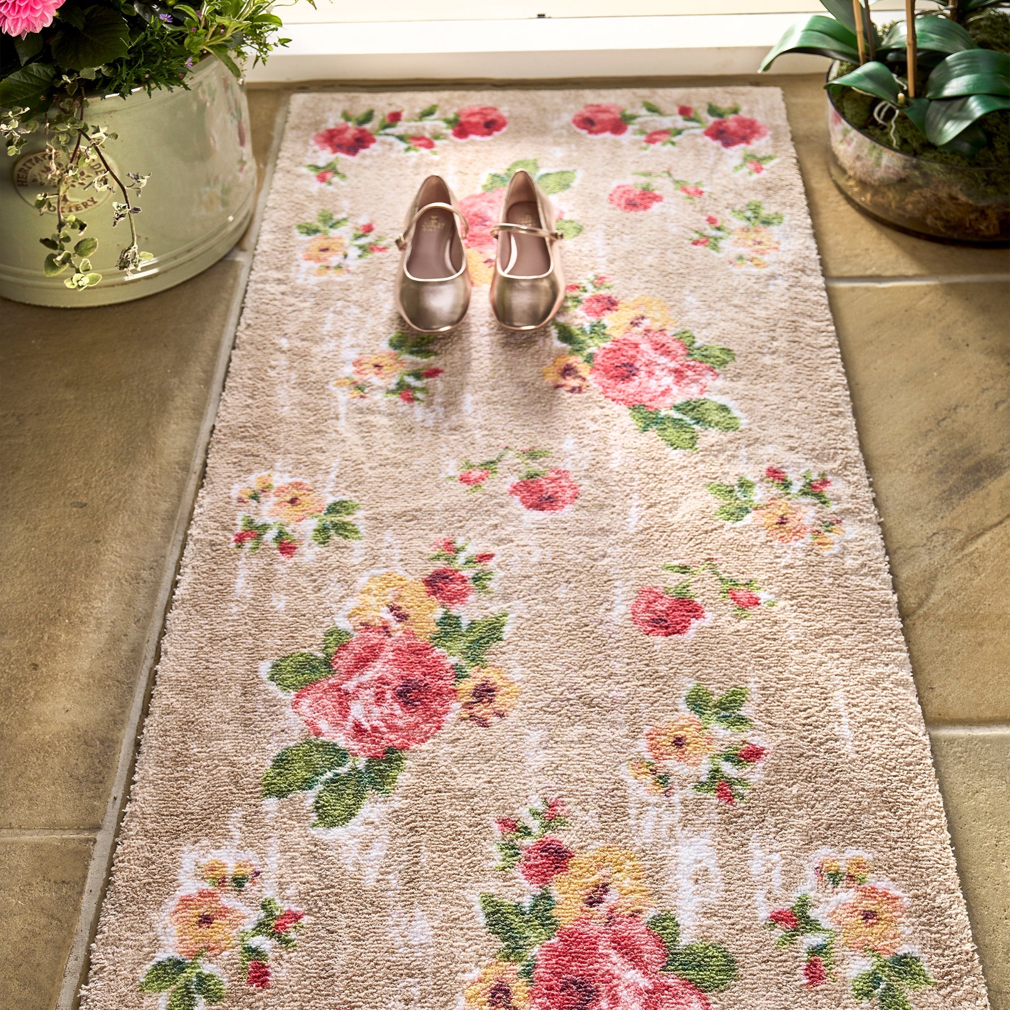 Vintage Rose Washable Runner