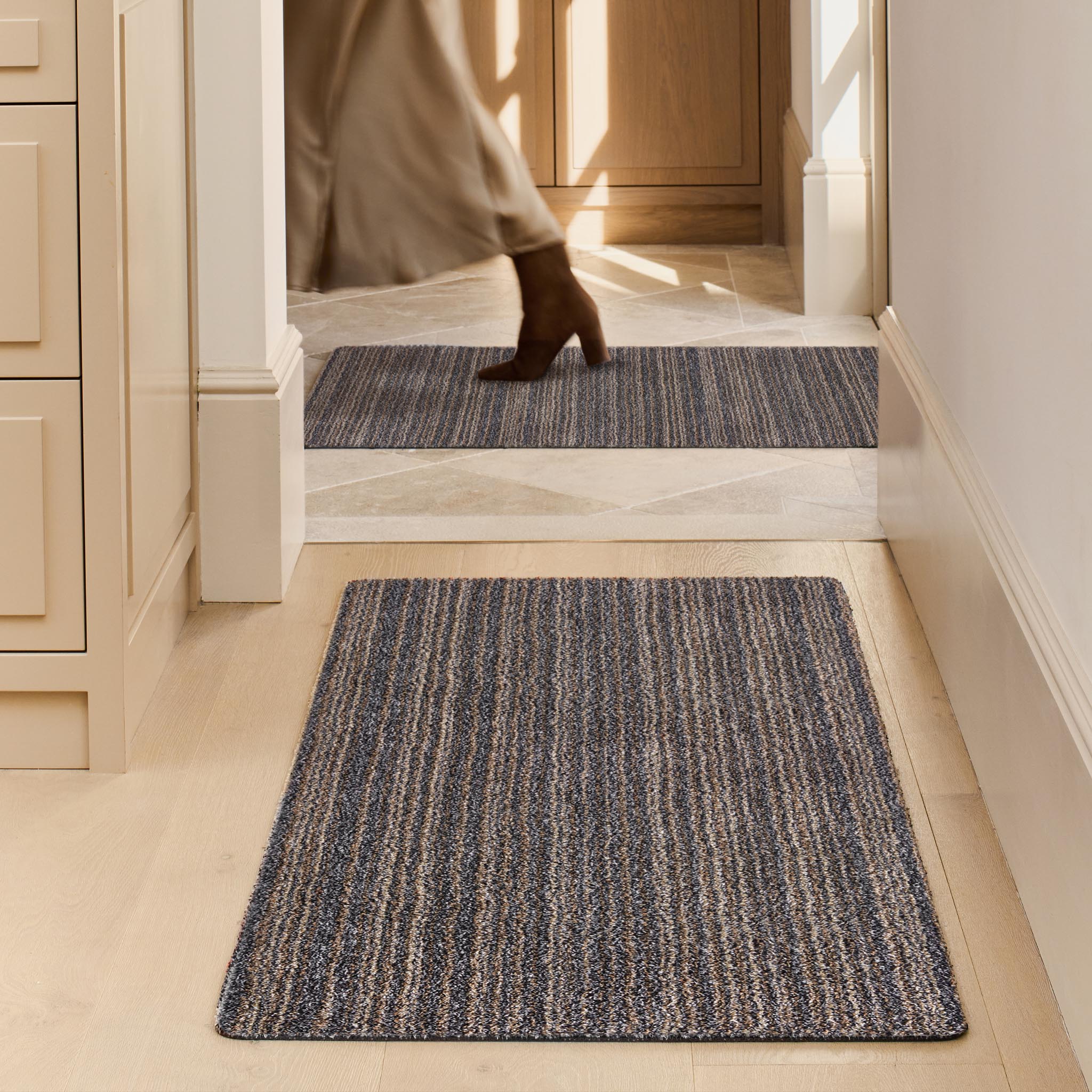Candy Slate Stripe Washable Runner