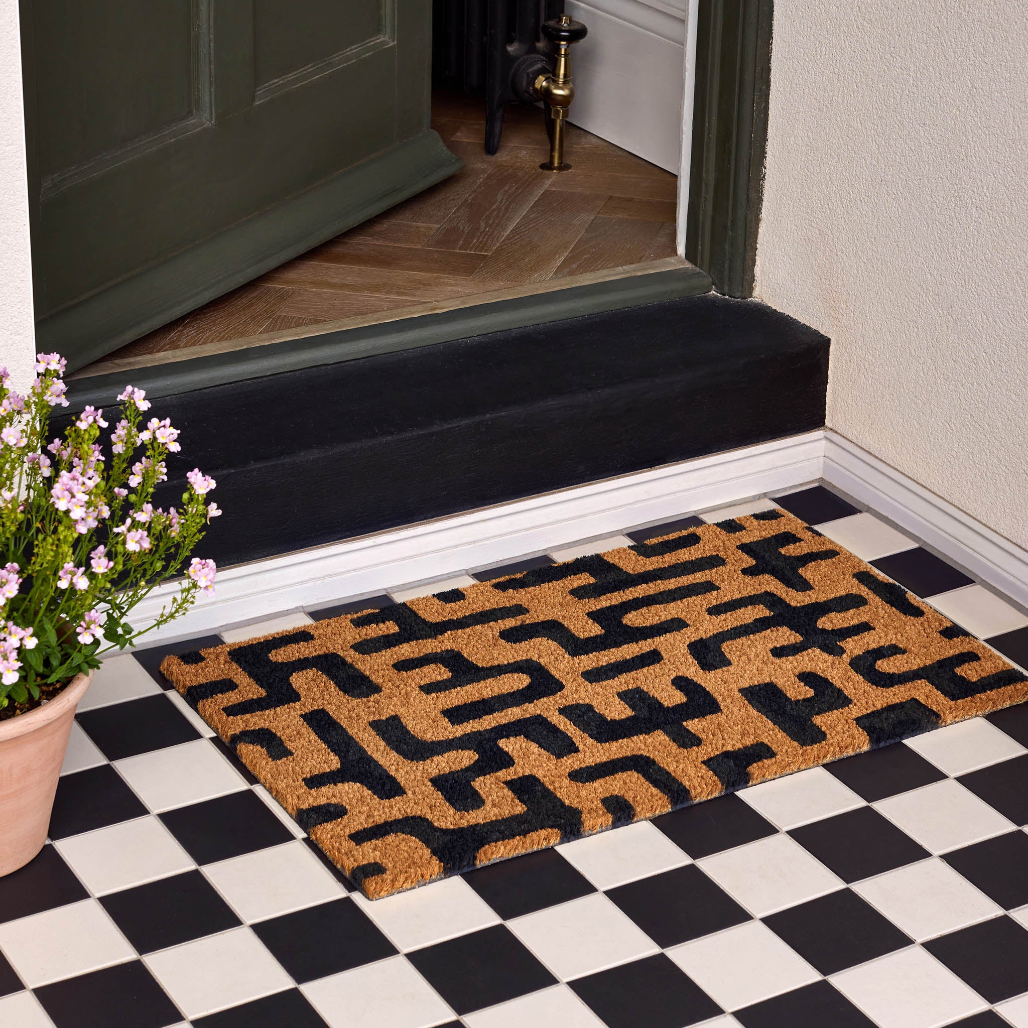 Abstract Maze Coir Doormat