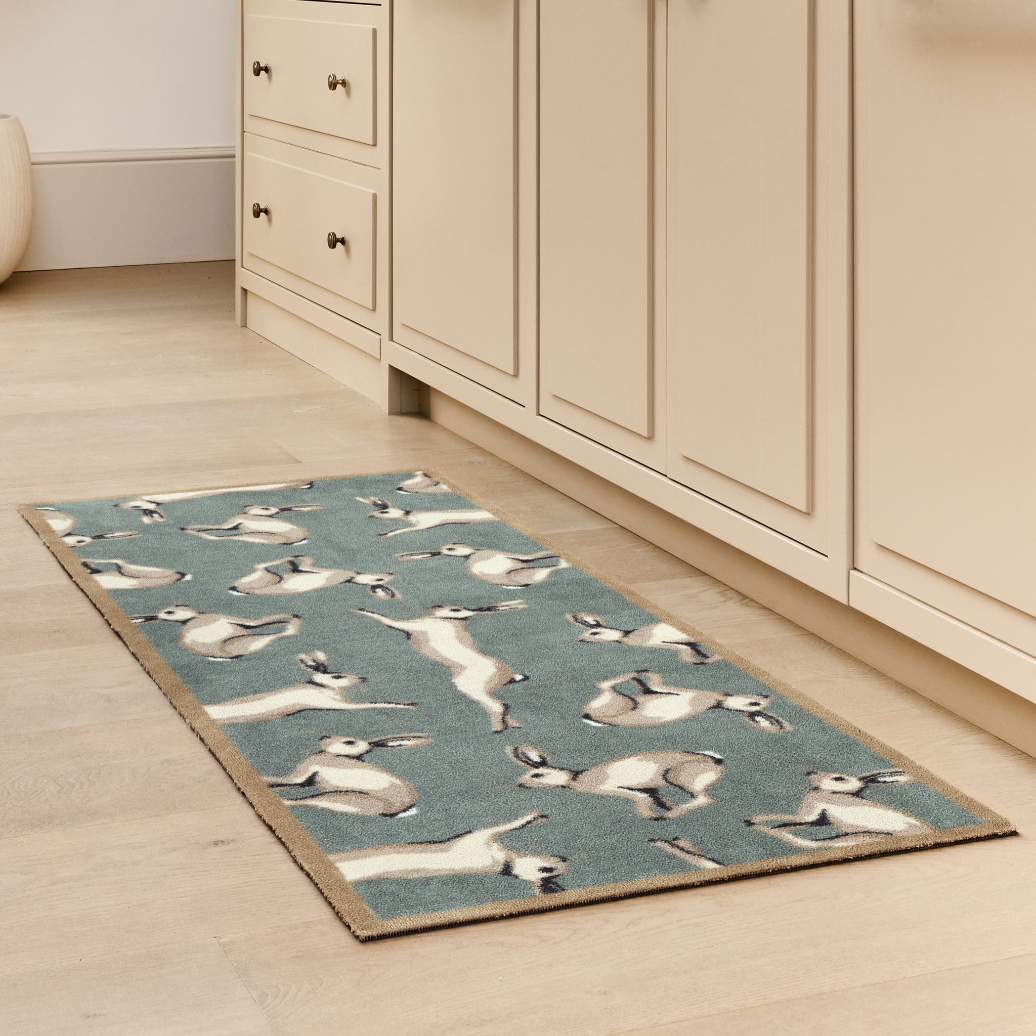 Farmhouse Hares Washable Runner