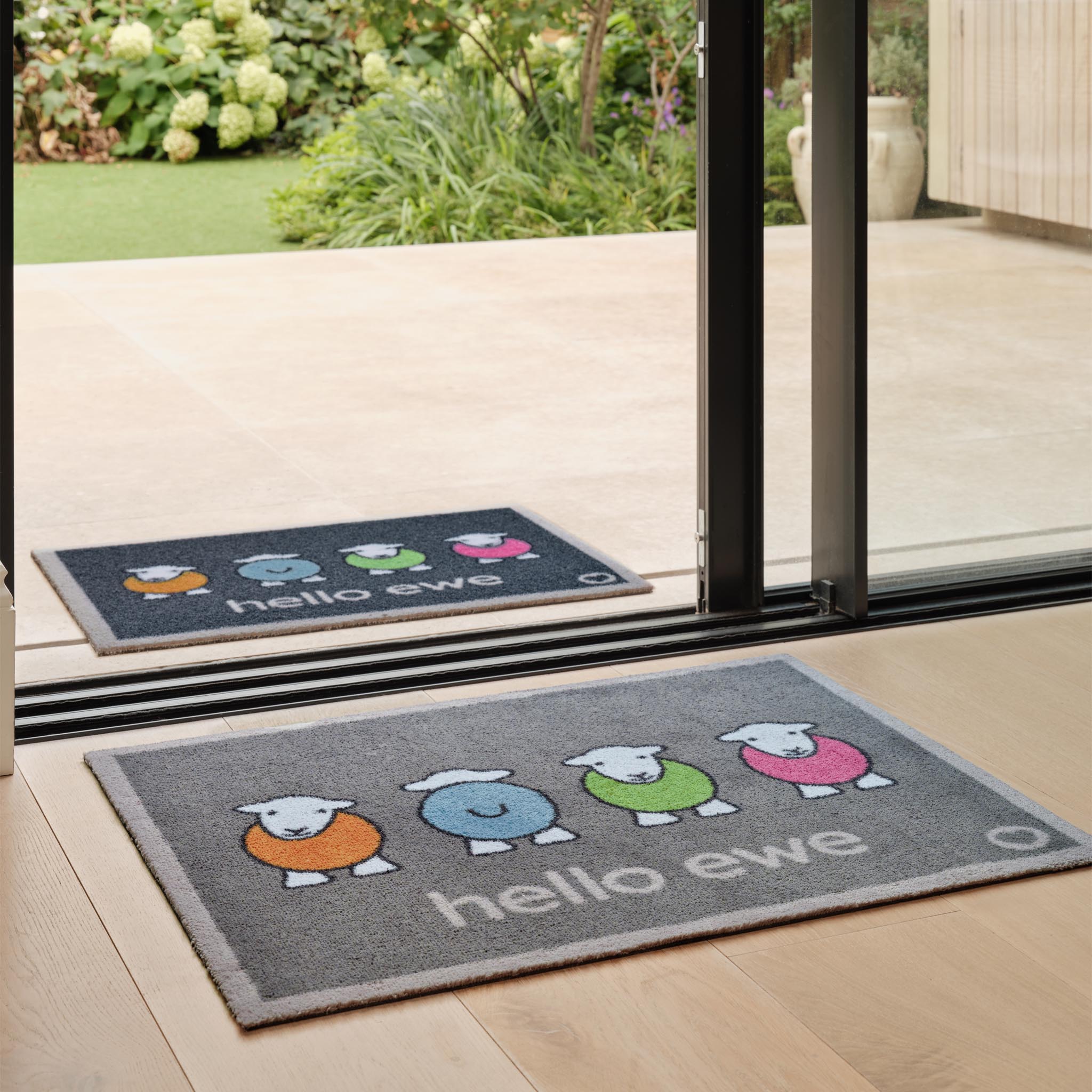 Hello Ewe Herdy Washable Doormat