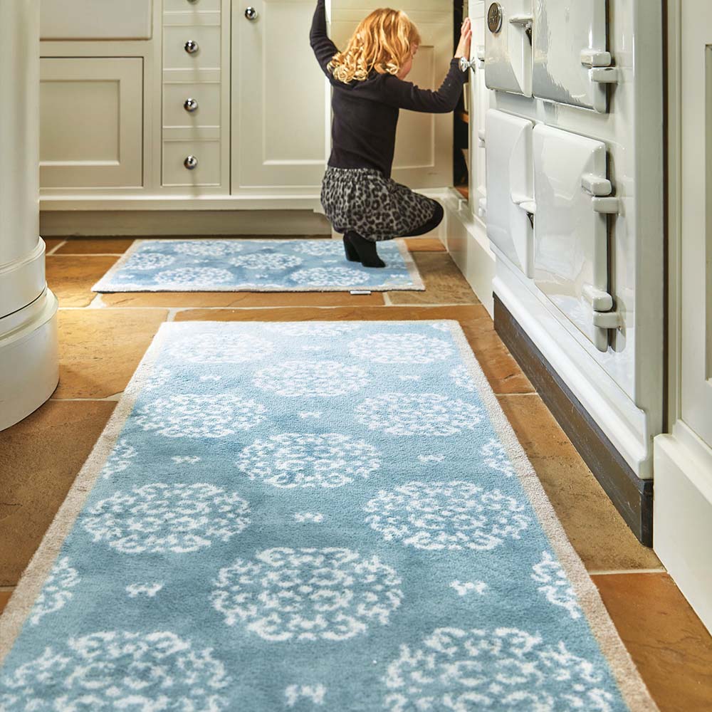 Home 15 Blue Washable Runner