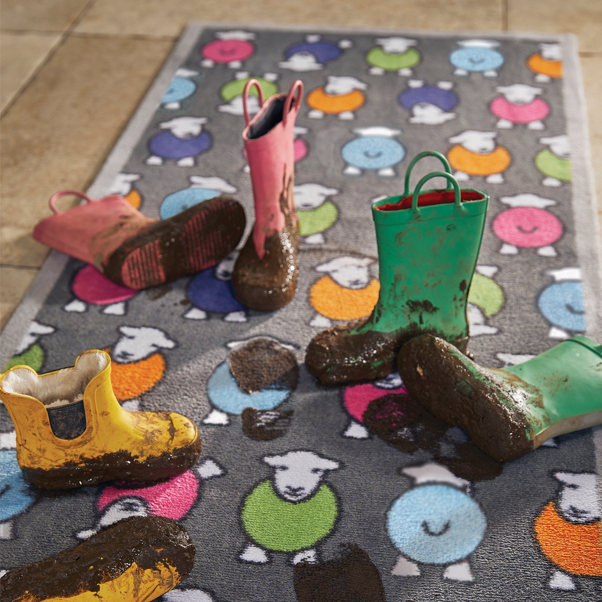 Marra Grey Herdy Washable Runner