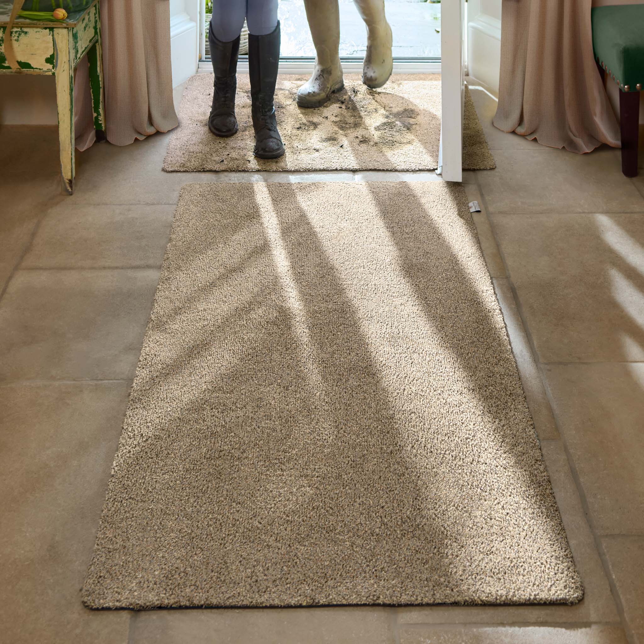 Plain Fleck - Linen Washable Doormat