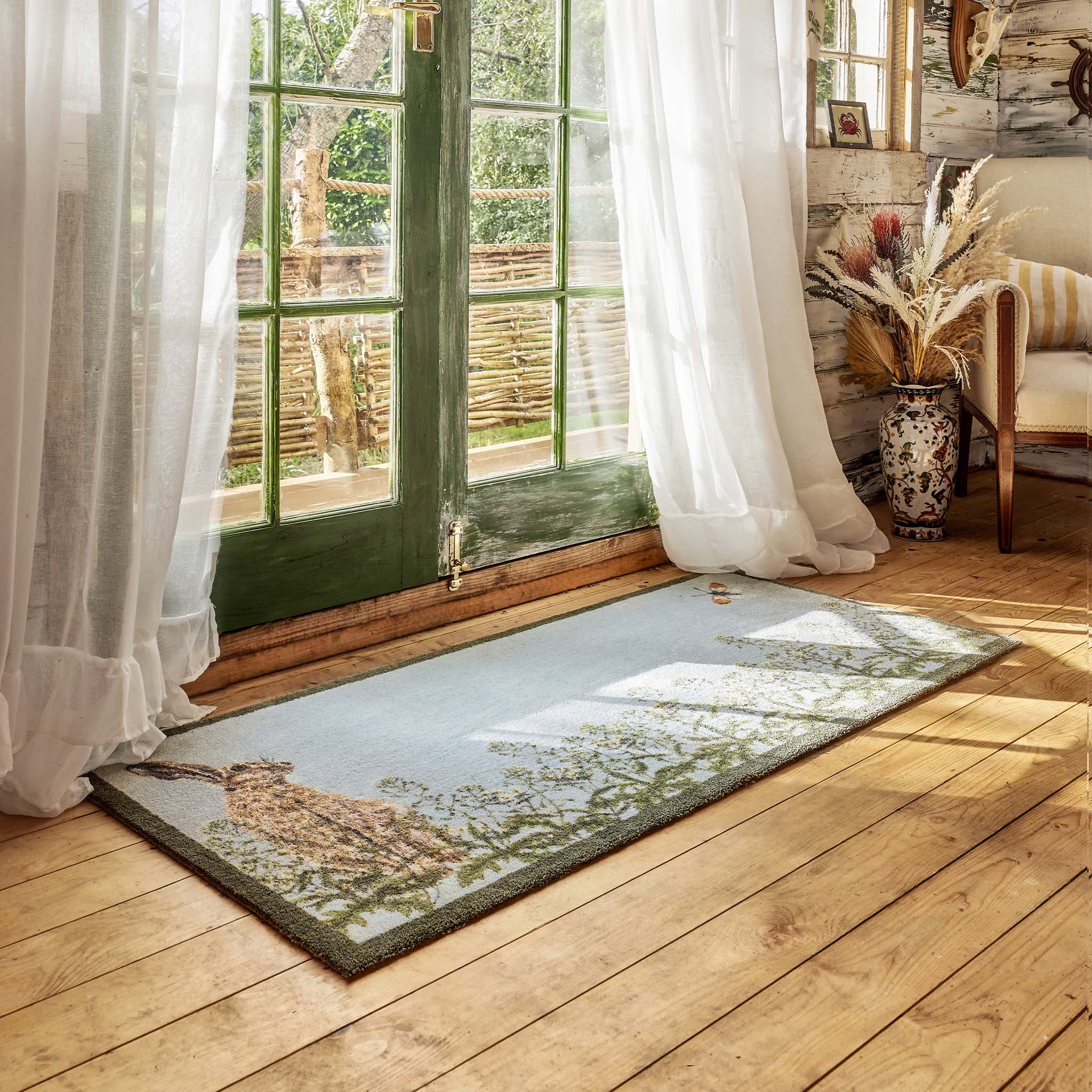 Aura Hare & Shepherd’s Purse Washable Runner