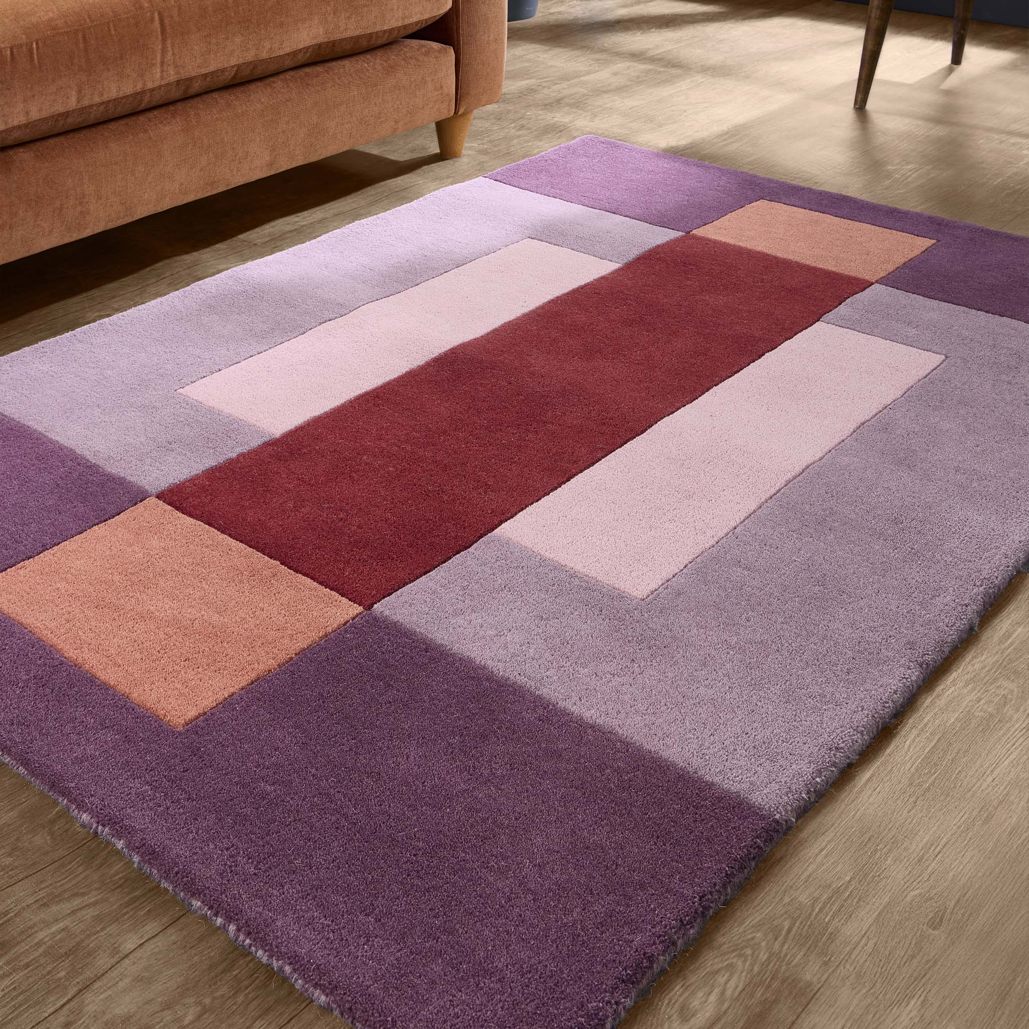 Sienna Block Rich Reds Rug