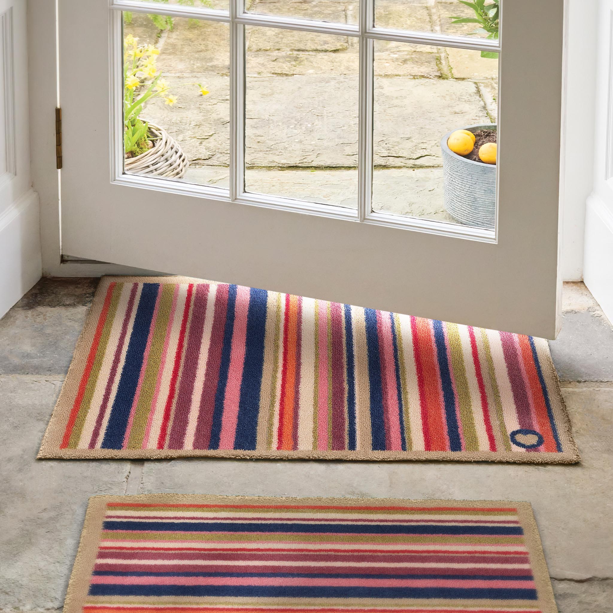 Sunset Stripe Washable Doormat