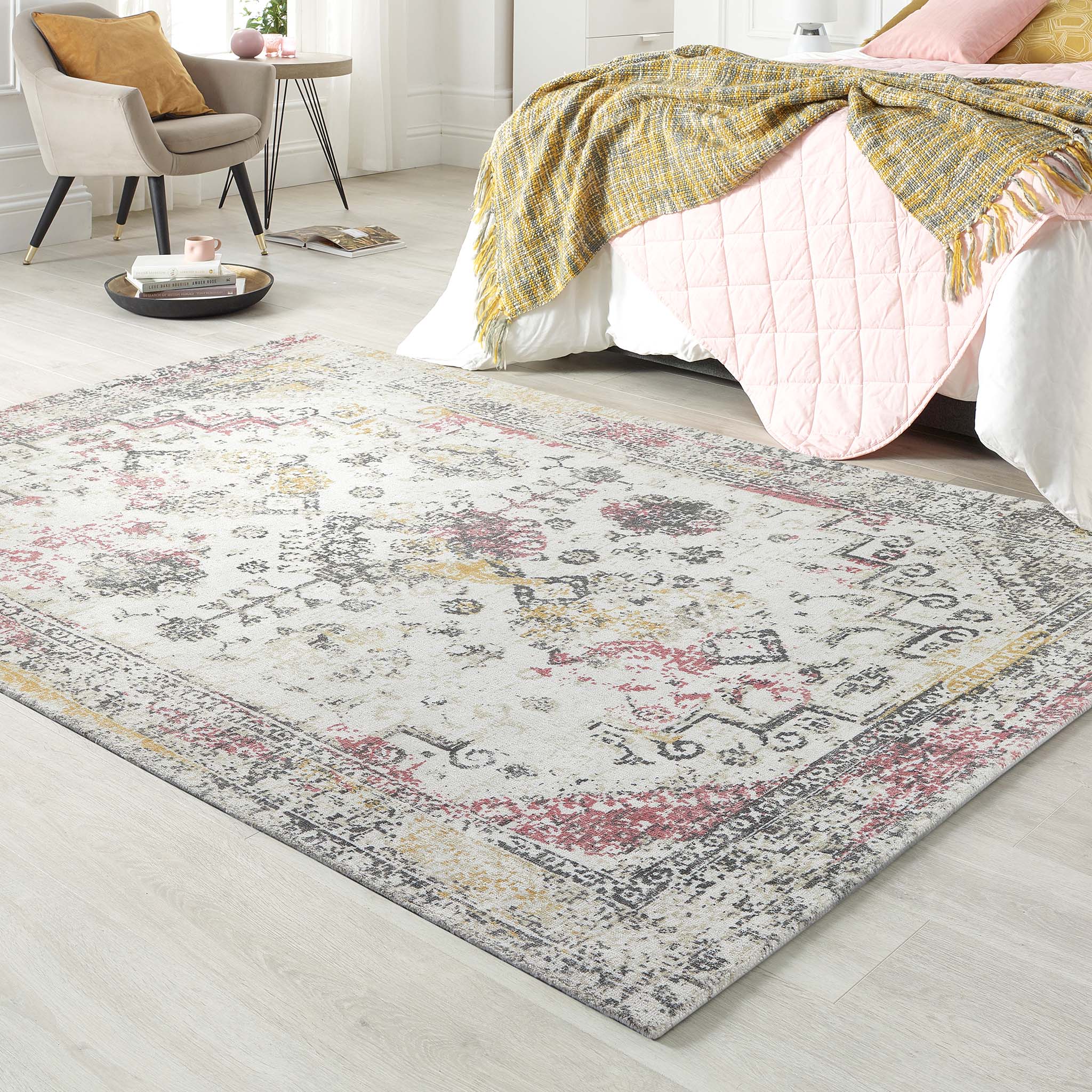 Vogue Rug Pink/Ochre