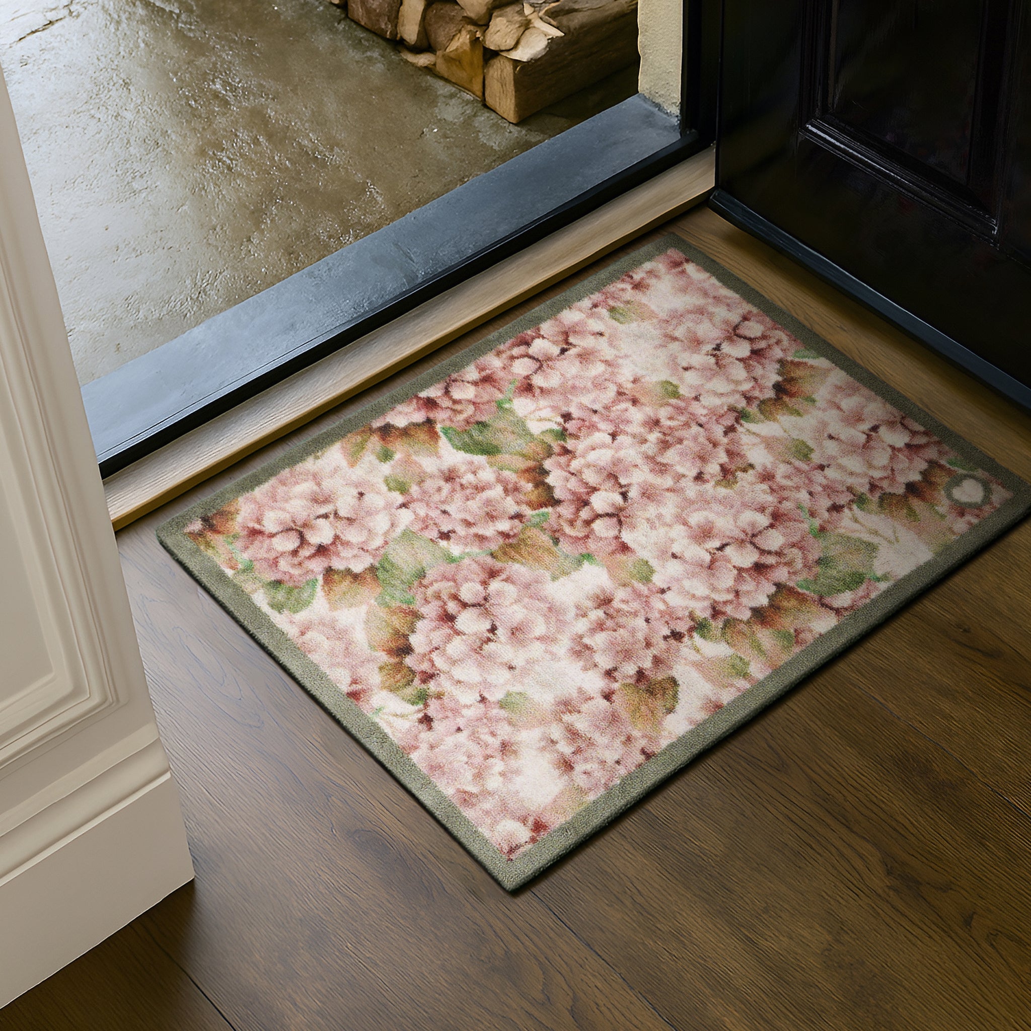 Wild Hydrangea Washable Doormat