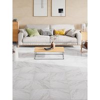 Living And Home 24 Pcs Marble Stone Effect Self Adhesive Pvc Floor Tiles