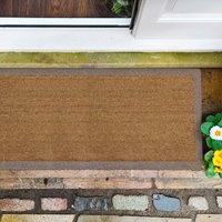 Taupe Border Coir Runner